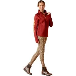 2023 Ariat Womens Tek Team 1/2 Zip Sweatshirt 1004670 - Fired Brick Colour Fired Brick -Equestrian Products Store 6580 202320Ariat20Womens20Tek20Team201220Zip20Sweatshirt20100467020 20Fired20Brick20203.700x700