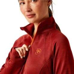 2023 Ariat Womens Tek Team 1/2 Zip Sweatshirt 1004670 - Fired Brick Colour Fired Brick -Equestrian Products Store 6580 202320Ariat20Womens20Tek20Team201220Zip20Sweatshirt20100467020 20Fired20Brick20204.700x700