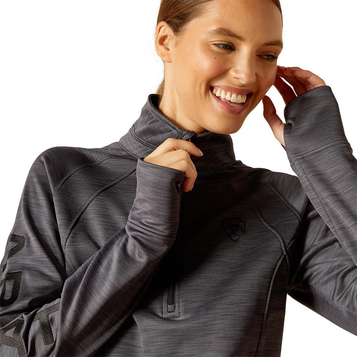 2023 Ariat Womens Tek Team 1/2 Zip Sweatshirt 1004670 - Ebony Colour Ebony 5 2023 Ariat Womens Tek Team 1/2 Zip Sweatshirt 1004670 - Ebony Colour Ebony - Image 3