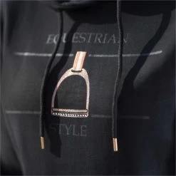 2023 HKM Womens Equine Sports Style Hoodie 13297 - Black / Rose Gold -Equestrian Products Store 6661 202320HKM20Womens20Equine20Sports20Style20Hoodie201329720 20Black2020Rose20Gold203.700x700