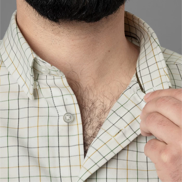 2023 Harkila Mens Allerston Long Sleeve Shirt 140114515 - Emerald Green / White 5 2023 Harkila Mens Allerston Long Sleeve Shirt 140114515 - Emerald Green / White - Image 3