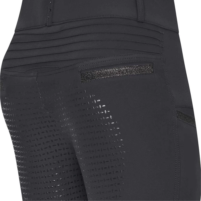 2023 Imperial Riding Womens Shiny Sparks Full Grip Riding Tights KL44322008 - Black Colour Black 7 2023 Imperial Riding Womens Shiny Sparks Full Grip Riding Tights KL44322008 - Black Colour Black - Image 5