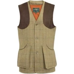 2023 Alan Paine Mens Combrook Tweed Gilet COMGWCT - Elm Colour Elm