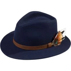 2023 Alan Paine Mens Richmond Felt Hat RICGFEL - Navy Colour Navy