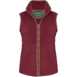 2023 Alan Paine Womens Aylsham Fleece Gilet AYLLWCT - Bordeaux Colour Bordeaux
