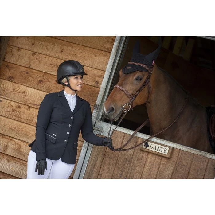 Charles Owen AYR8 Plus Leather Look Helmet Black Colour Black 4 Charles Owen AYR8 Plus Leather Look Helmet Black Colour Black - Image 2