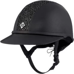 2022 Charles Owen SP8 Plus Leather Look Helmet SP8PLUS2022 - Black / Sparkle Colour Black/Sparkle