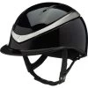 2022 Charles Owen Halo Gloss Helmet & Headband HALOGLOSSBS - Black Gloss / Platinum