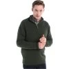 Dubarry Mens Mullen Half Zip Crew Sweater Olive