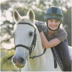2022 Charles Owen Esme MS1 Pro Helmet & Headband ESMEMS1P - Grey / Rose Gold Silk -Equestrian Products Store Esme MS1P.700x700