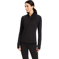 2022 Ariat Womens Venture 1/2 Zip Sweatshirt 10041395 - Black