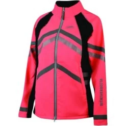 Weatherbeeta Adult Reflective Softshell Fleece Lined Jacket Hi Vis Pink 1005271 Colour Pink
