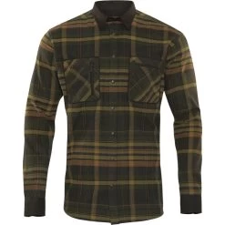 2022 Harkila Mens Pajala Shirt 140102038 - Green / Brown