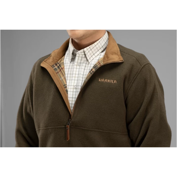 Harkilla Mens Sandhem Fleece Pullover - Willow Green Melange 5 Harkilla Mens Sandhem Fleece Pullover - Willow Green Melange - Image 3