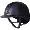 2022 Charles Owen AYR8 Plus Leather Look Helmet Midnight Blue Colour Midnight Blue -Equestrian Products Store Leather Look Navy.700x700