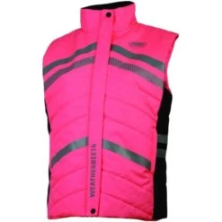 Weatherbeeta Adults Reflective Quilted Gilet Hi Vis Pink 1005273 Colour Pink