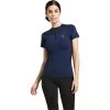 2022 Ariat Womens Ascent Crew Short Sleeve Baselayer 10039199 - Navy -Equestrian Products Store S22 WMS ENGL 10039199 front.700x700