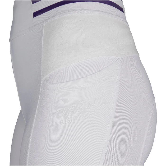 Derriere Equestrian Womens Deauville Knee Grip Leggings DDKGL2022 - White Colour White 4 Derriere Equestrian Womens Deauville Knee Grip Leggings DDKGL2022 - White Colour White - Image 2