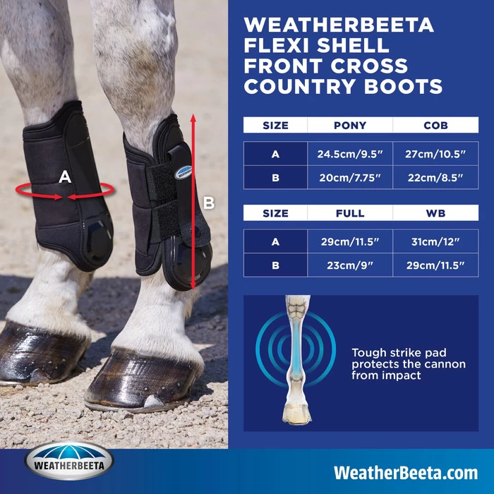 Weatherbeeta Flexi Shell Hind Cross Country Boots 0081 - Black 4 Weatherbeeta Flexi Shell Hind Cross Country Boots 0081 - Black - Image 2
