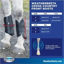 Weatherbeeta Cross Country Boots Front - Black -Equestrian Products Store aeb339861b8135e2490825fff471511b.700x700
