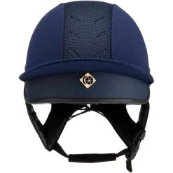 2022 Charles Owen Harlow MS1 Pro Jockey Skull & Headband NRGMS1PLRG - Navy / Rose Gold