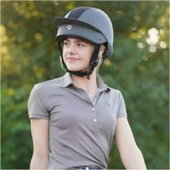 2022 Charles Owen Esme MS1 Pro Helmet & Headband ESMEMS1P - Grey / Rose Gold Silk -Equestrian Products Store co esme ms1 pro gry03.700x700