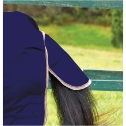 2022 Weatherbeeta Comfitec Essential Lite Combo Neck Turnout Rug - Navy / Silver Colour Navy/Silver -Equestrian Products Store weatherbeeta comfitec essential combo neck lite navy silver white 8035 tail.700x700